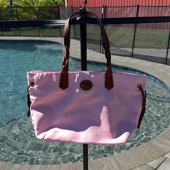 Dooney and Bourke Pink Nylon Tote - Picture 1 of 4